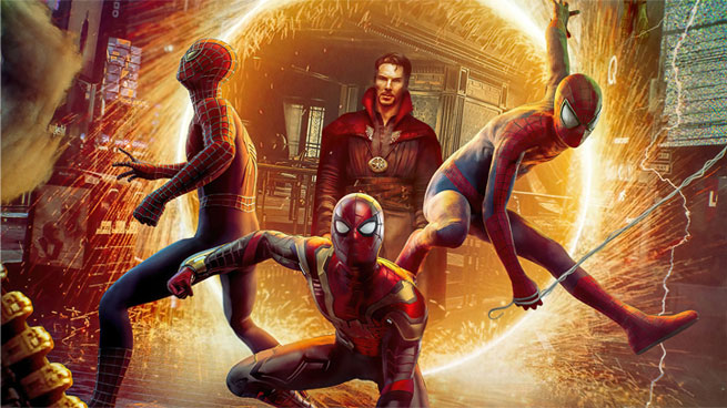 Fotomural de vinilo o póster spider man no way home