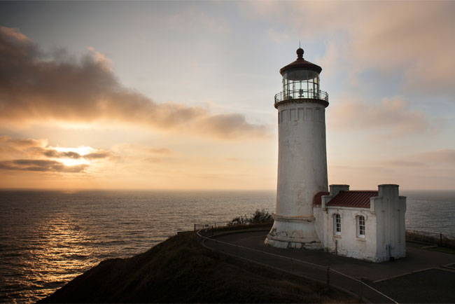Fotomural paisaje faro costa washington