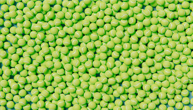 Fotomural patrón pelotas tenis vista superior