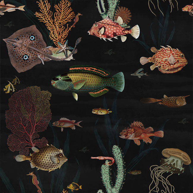 Fotomural o papel pintado fondo peces mar