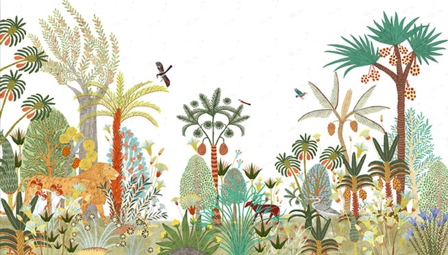 Fotomural o papel pintado ilustración selva