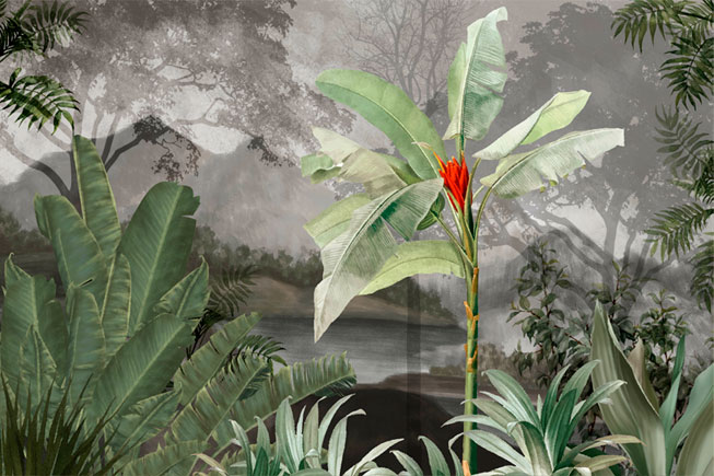 Fotomural o papel pintado paisaje selva o bosque