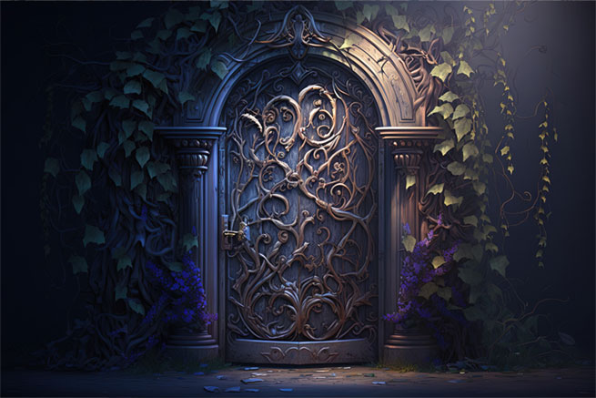 Fotomural o papel pintado puerta mágica