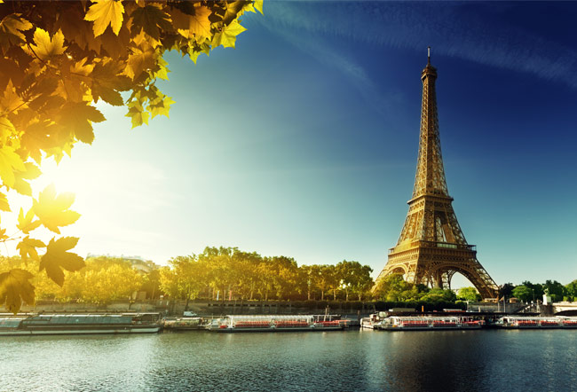 Fotomural o papel pintado torre eiffel parís sena