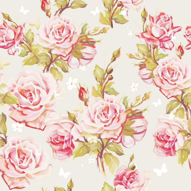Fotomural o papel pintado con flores para decorar