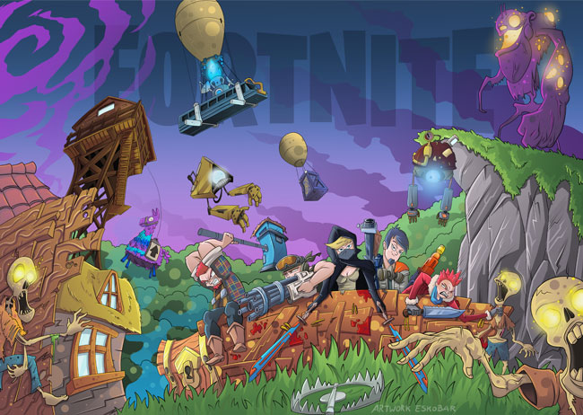 Fotomurales adhesivos videojuego fortnite