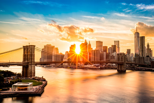 Fotomurales atardecer puente de brooklyn manhattan