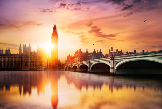 Fotomural o papel pintado big ben london atardecer