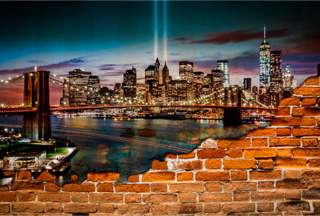 Fotomurales de nueva york efecto pared rota