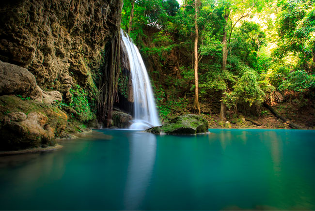 Fotomural paisaje cascadas erawan tailandia