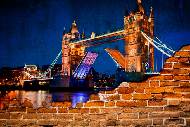 Fotomural o papel pintado pared rota london tower bridge