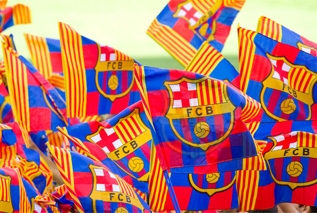 Fotomurales de vinilos banderas del barça