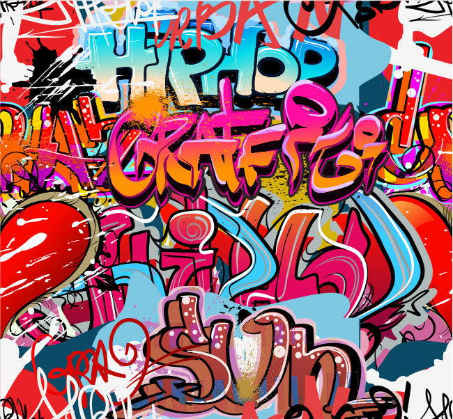 Fotomural o papel pintado pared con grafiti