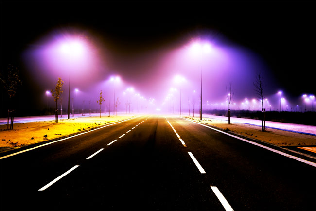 Fotomurales de vinilos carretera iluminada