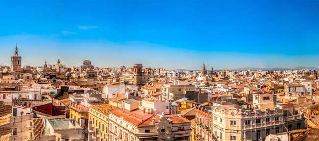 Fotomurales de vinilos panorámica de valencia