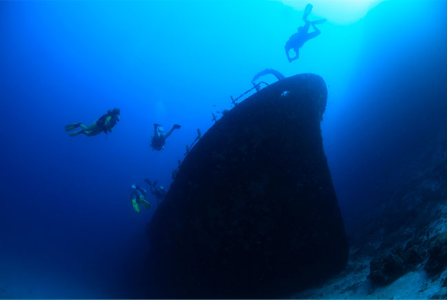 Fotomural buceo submarinistas