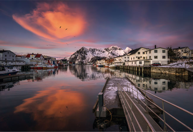 Fotomural o papel pintado islas lofoten noruega