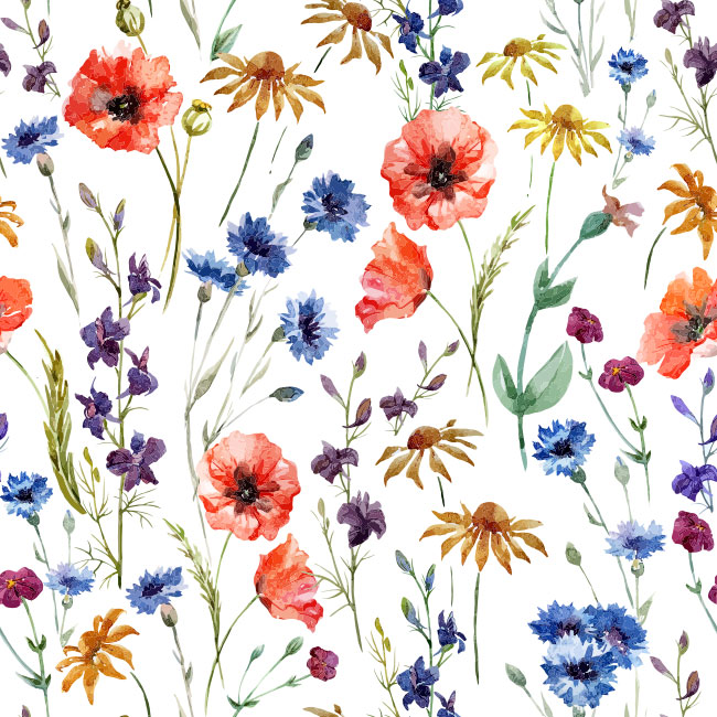 Murales de vinilos con flores para decorar