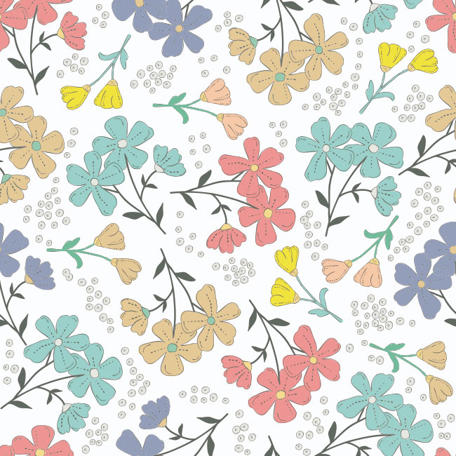 Papel pintado de flores para decorar