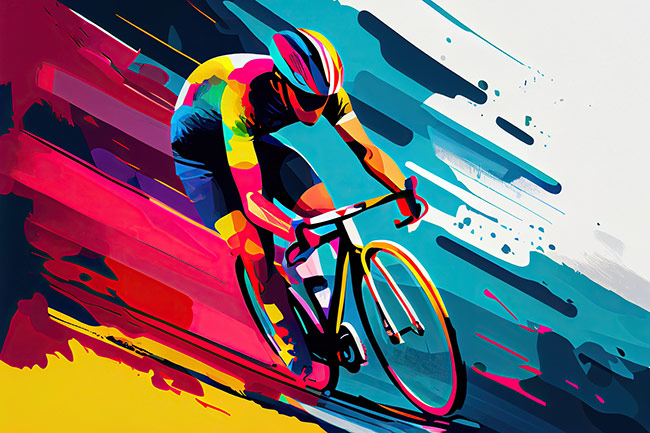 Fotomural o papel pintado ciclismo colorido
