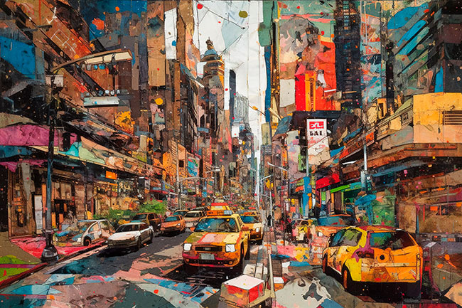 Fotomural o papel pintado ilustracion new york