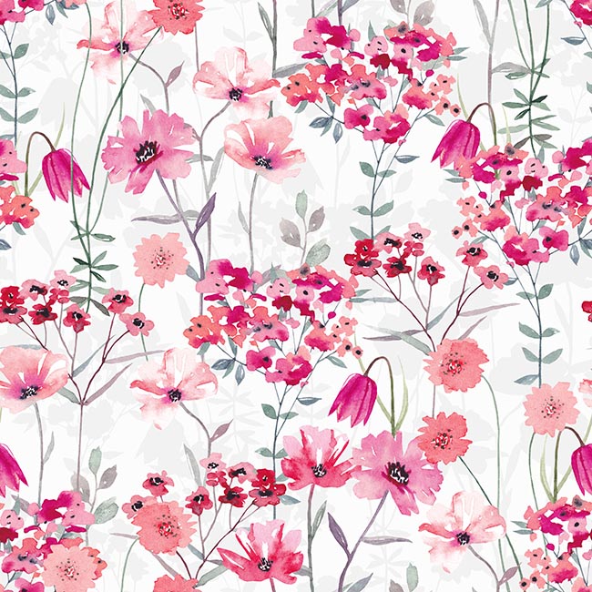 Papel pintado o fotomural flores primaveral juvenil