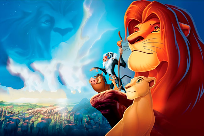 Papel pintado o fotomural dibujo rey león pumba timón