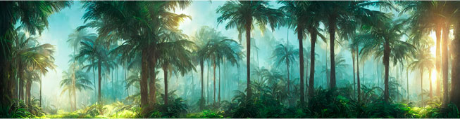Papel pintado o fotomural selva o bosque tropical