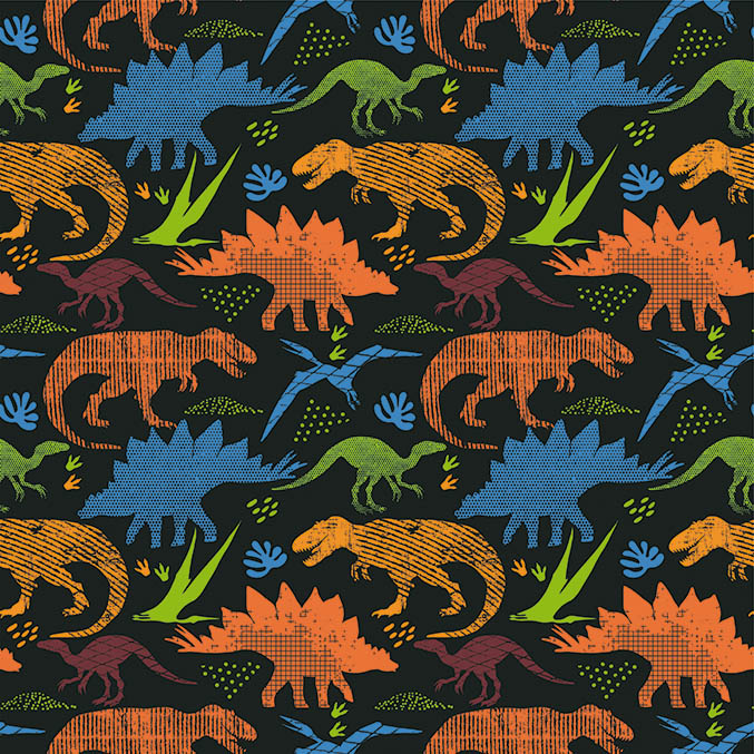 Fotomural o papel pintado infantil dinosaurios coloridos