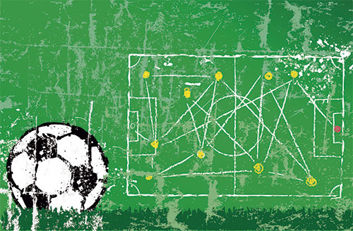 Fotomural o papel pintado esquema futbol