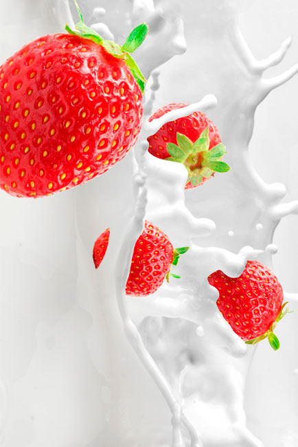 Vinilos electrodomésticos lavavajillas fresas splash leche