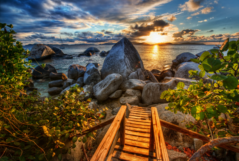 Fotomural Escalera al mar