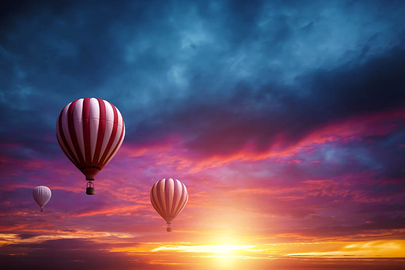 Fotomural Globos al amanecer