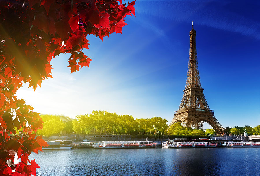 Fotomural Torre Eiffel a orillas del río Sena