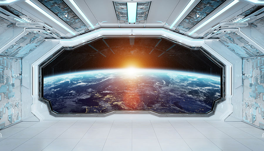 Fotomural Interior Nave espacial