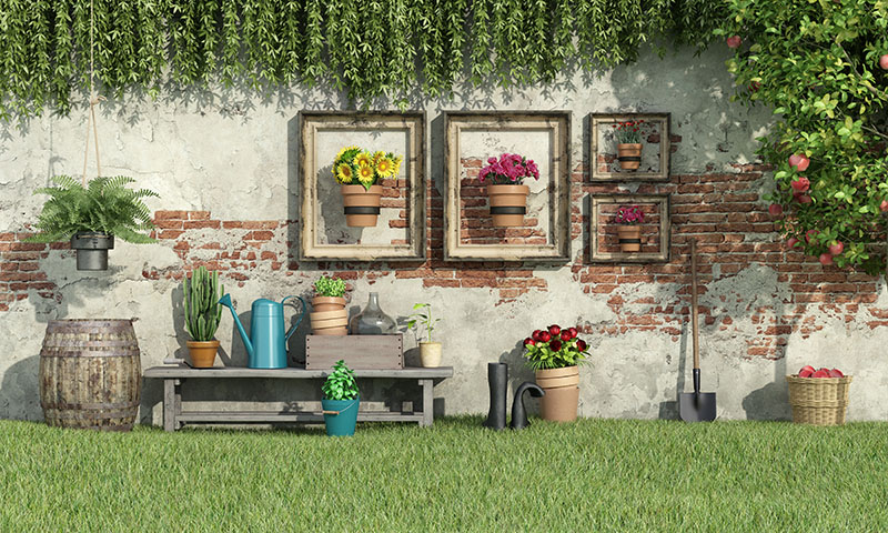 Fotomural Patio con flores