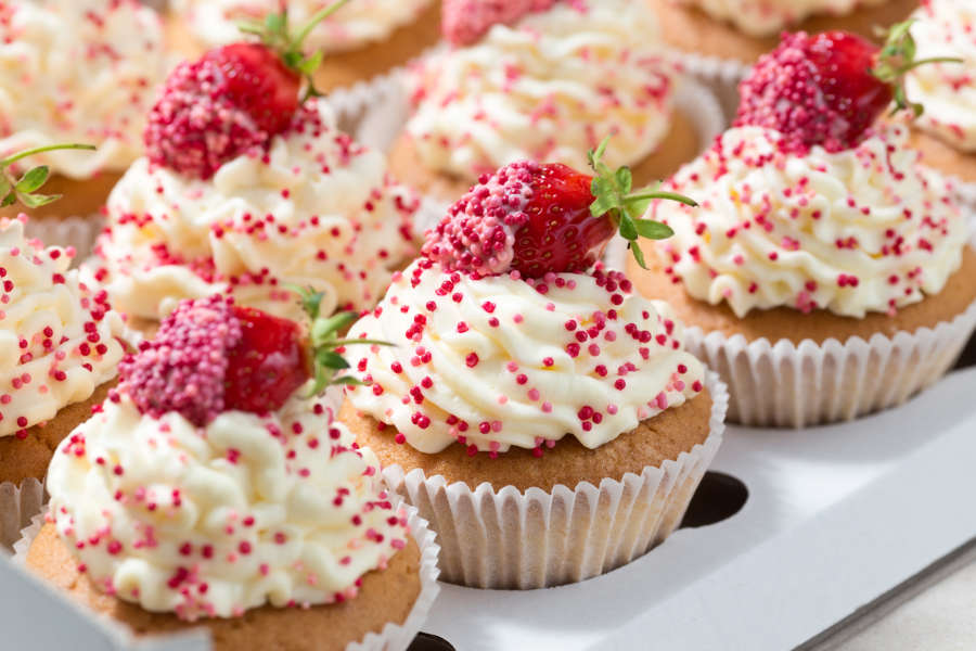 Fotomural Cupcakes con fresas