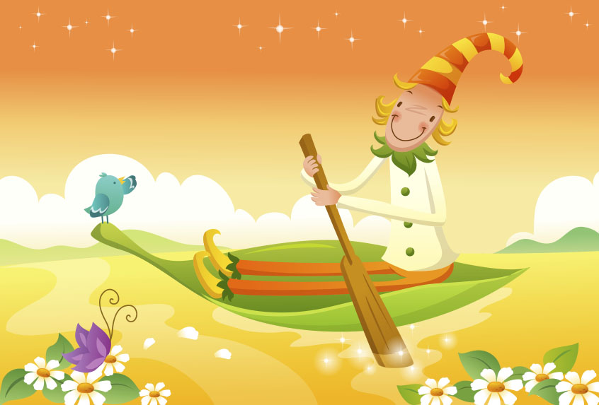Fotomural Infantil Duende remando