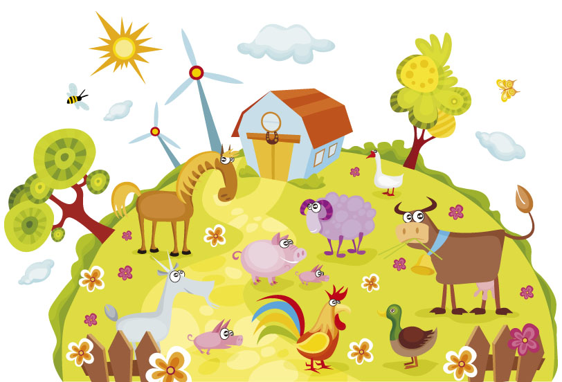 Fotomural Infantil Granja